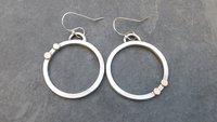 Silver Gold Heavy Metal Hoops, Mixed Metal Mod Hoop Earrings, Asymmetrical Earrings