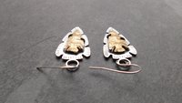 Bronze Arrowhead Modern Southwest Sterling Silver Earrings