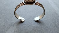 Flashy Blue Labradorite Sterling Silver Multi Wire Cuff Bracelet