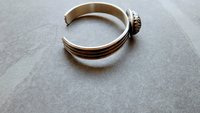 Flashy Blue Labradorite Sterling Silver Multi Wire Cuff Bracelet