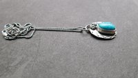 Kingman American Turquoise Southwest Style Sterling Silver Pendant Necklace