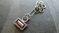 Pink Tourmaline Raw Mineral Sterling Silver Stamped Pendant Necklace