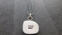Fossil Clam Shell Sterling Silver Stamped Beach Pendant Necklace