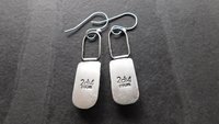 Teal Moss Kyanite Textured Sterling Silver Hinged Lightweight Everyday Dangle Earrings
