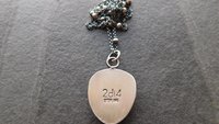 Teal Moss Kyanite Textured Sterling Silver Pendant Necklace