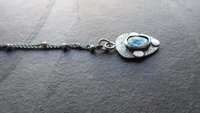 Teal Moss Kyanite Textured Sterling Silver Pendant Necklace