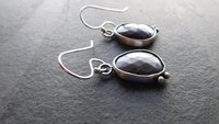 Rosecut Grey Sapphire Sterling Silver Dangle Earrings