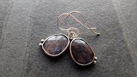 Rosecut Grey Sapphire Sterling Silver Dangle Earrings