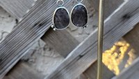 Rosecut Grey Sapphire Sterling Silver Dangle Earrings