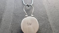 Rust Red Moss Agate Oxidized Brushed Sterling Silver Mossy Garden Pendant Necklace
