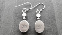 Pale Blue Grey Angelite London Blue Topaz Sterling Silver Shades Of Blue Dangle Earrings