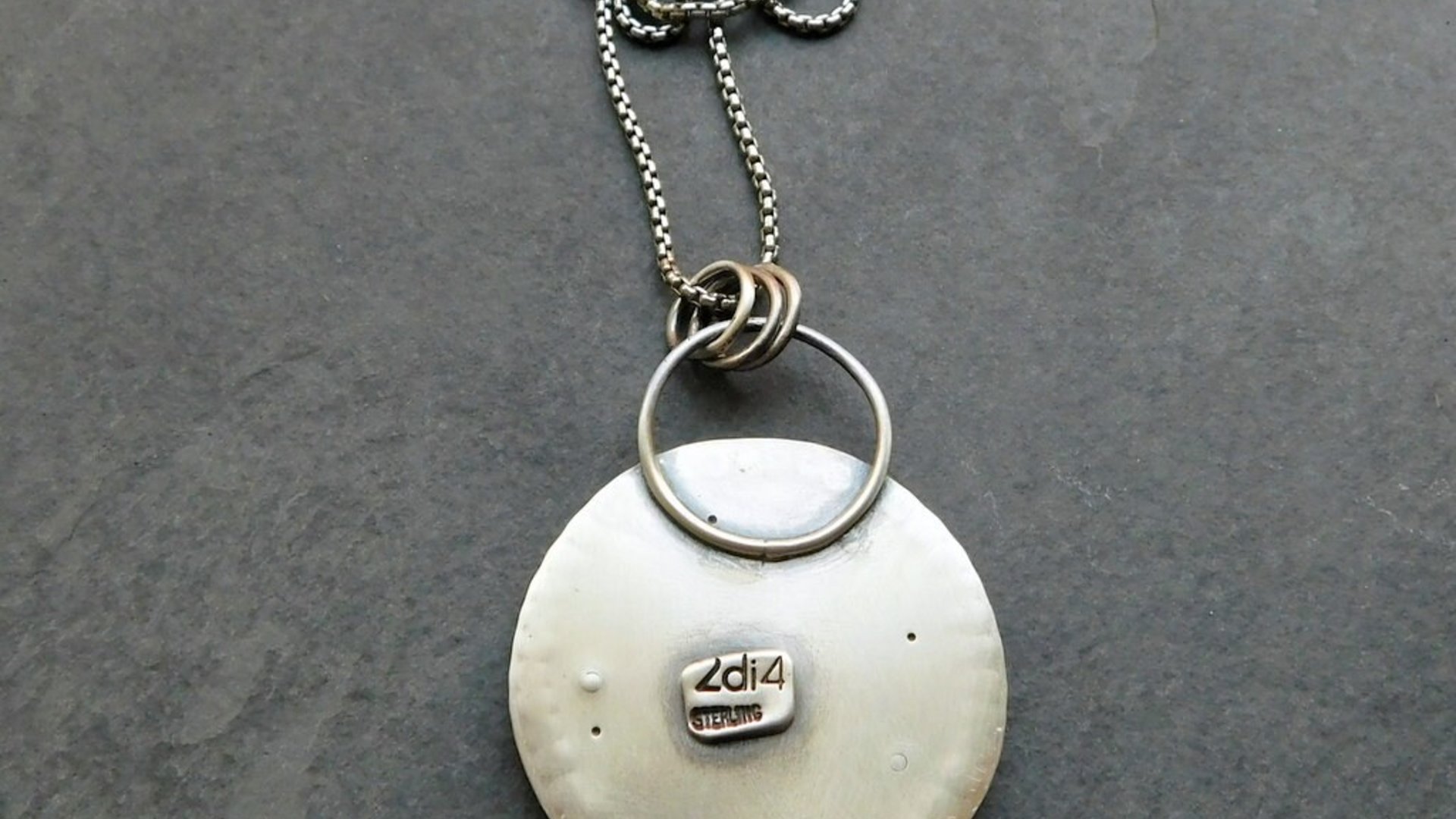 British Ten Pence Coin London Blue Topaz Sterling Silver Pendant, Silver Gold Coin Jewelry