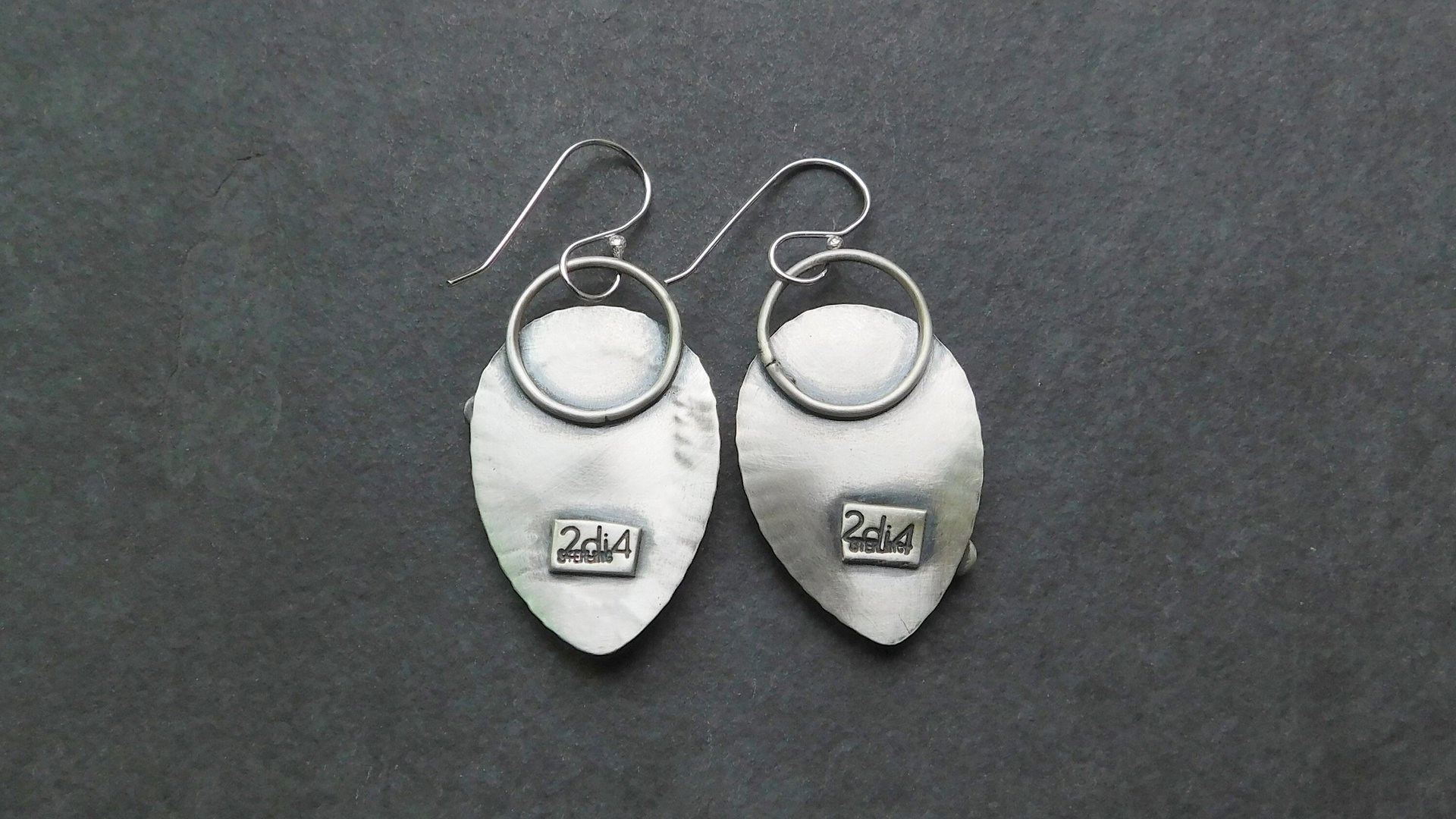 Brown Crazy Lace Agate Smoky Topaz Sterling Silver Wavy Stamped Earrings