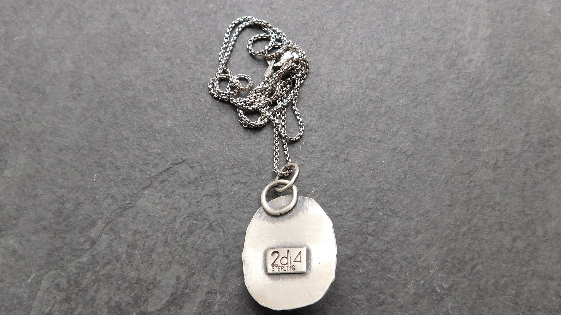 Kingman American Turquoise Southwest Style Sterling Silver Pendant Necklace