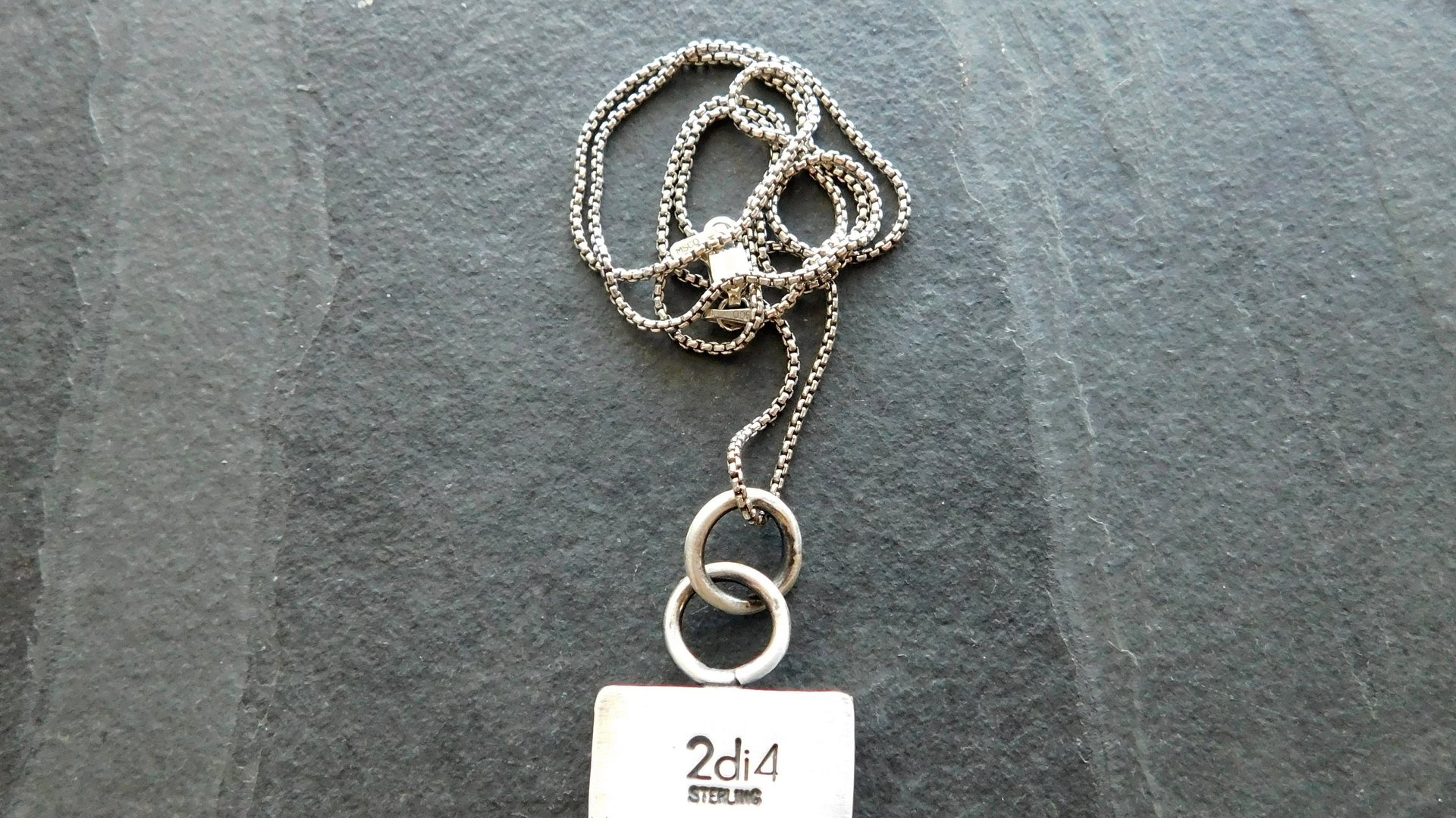 Pink Tourmaline Raw Mineral Sterling Silver Stamped Pendant Necklace