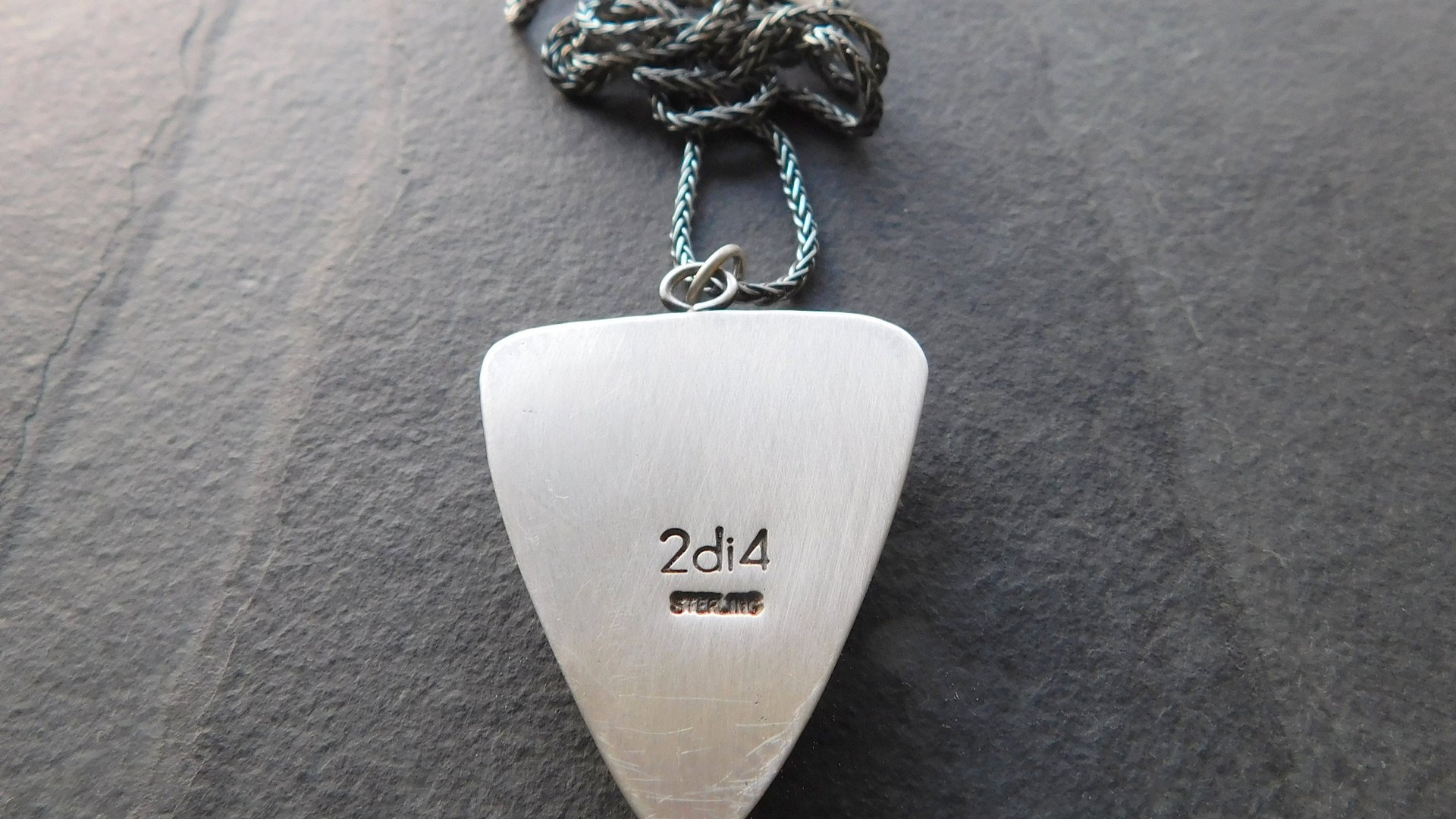 Australian Boulder Opal Textured Sterling Silver 14K Gold Mixed Metal Pendant Necklace