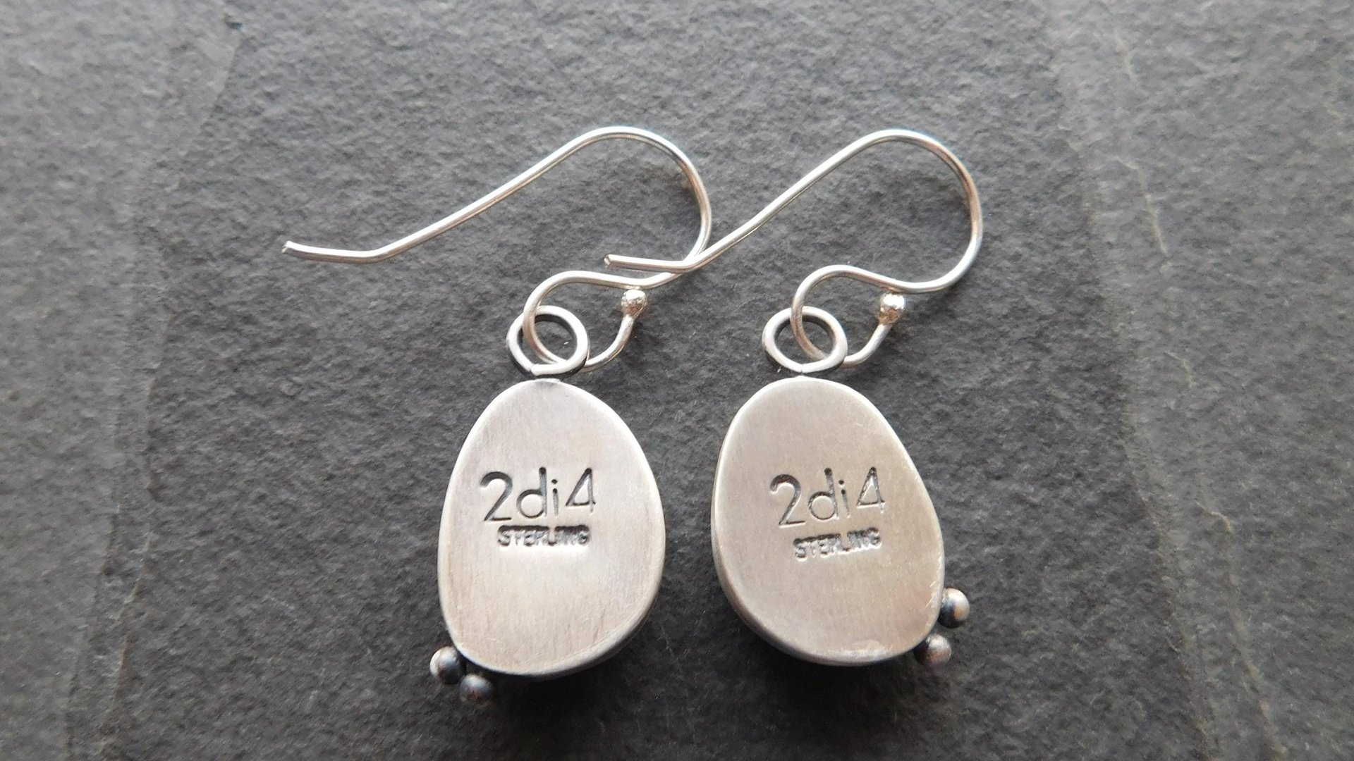 Rosecut Grey Sapphire Sterling Silver Dangle Earrings